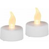 Sviečky MagicHome Vianoce, LED čajové, sada 2 ks, biele, na hrob, pohyblivý plameň Sviečky MagicHome Vianoce, LED čajové, sada 2 ks, biele, na hrob, pohyblivý plameň