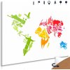 Obraz na korku mapa so symbolmi kontinentov Obraz na korku mapa so symbolmi kontinentov
