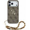 Guess PU 4G Metal Logo Strap Zadní Kryt pro iPhone 17 Pro Max Brown GUHCP17XP4GMGSW
