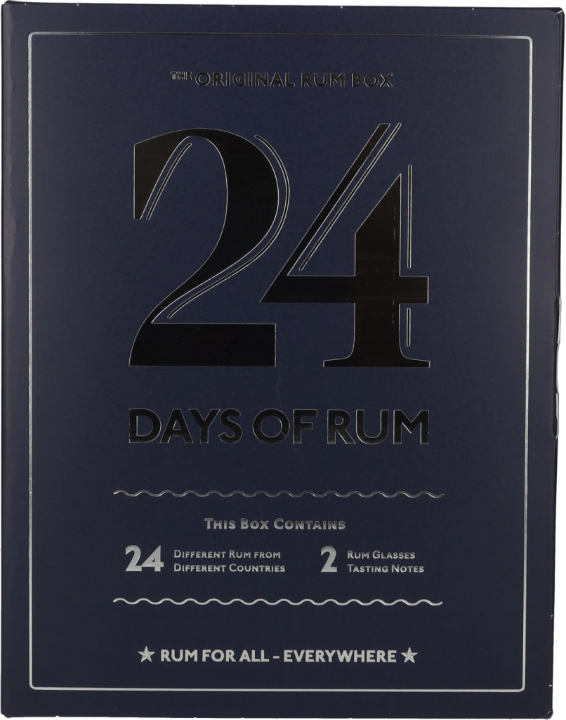 24 Days of Rum Rumový kalendár 2023 42,5% 24 x 0,02 l (dárčekové balenie kalendár a 2 poháre)