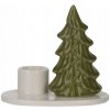 VIANOČNÝ SVIETNIK S VIANOČNÝM STROMČEKOM BIELY ZELENÝ KERAMICKÝ 6,6x10,4x8,8 cm VIANOČNÝ SVIETNIK S VIANOČNÝM STROMČEKOM BIELY ZELENÝ KERAMICKÝ 6,6x10,4x8,8 cm
