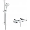 Hansgrohe Croma Select S - Sprchový set Vario s termostatom, 3 prúdy, sprchová tyč 65 cm, biela/chró - 27013400 Hansgrohe Croma Select S - Sprchový set Vario s termostatom, 3 prúdy, sprchová tyč 65 cm, biela/chró - 27013400
