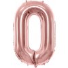 PartyDeco Fóliový balón narodeninové číslo 0 ružovo-zlatý PartyDeco Fóliový balón narodeninové číslo 0 ružovo-zlatý