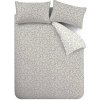Sivé flanelové obliečky na dvojlôžko/predĺžené 230x220 cm Grace Floral Leaf – Catherine Lansfield Sivé flanelové obliečky na dvojlôžko/predĺžené 230x220 cm Grace Floral Leaf – Catherine Lansfield