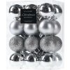 HOME STYLING COLLECTION Vianočné ozdoby – gule, strieborné, priemer 3 cm, 24 ks HOME STYLING COLLECTION Vianočné ozdoby – gule, strieborné, priemer 3 cm, 24 ks