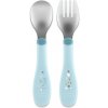CHicco Lyžička a vidlička nerez - teal, 18m+