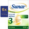 Sunar Sensitive 3 dojčenské mlieko, 6× 500 g Sunar Sensitive 3 dojčenské mlieko, 6× 500 g