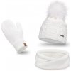 Sada Pamami 17549+14603+20680 - čiapka + šál + palčiaky Farba: Biela, Veľkosť: UNI Sada Pamami 17549+14603+20680 - čiapka + šál + palčiaky Farba: Biela, Veľkosť: UNI