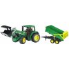 Bruder 01134 Traktor John Deere 6920 s čelným nakladačom a ťažným vozidlom Bruder 01134 Traktor John Deere 6920 s čelným nakladačom a ťažným vozidlom