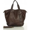 Marco Mazzini Veľká shopper taška z mäkkej talianskej kože | tmavohnedá v254c Marco Mazzini Veľká shopper taška z mäkkej talianskej kože | tmavohnedá v254c