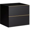 CERANO - Kúpeľňová skrinka pod umývadlo s úchytkou Velora - čierna matná, zlatá úchytka - 59x53x46 cm CER-665062 CERANO - Kúpeľňová skrinka pod umývadlo s úchytkou Velora - čierna matná, zlatá úchytka - 59x53x46 cm CER-665062