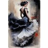 Norimpex Puzzle diamantová maľba Žena v čiernych šatách 30 x 40cm 1-39 dielov