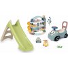 Set šmykľavka s vodnou hrou a odrážadlo a chodítko XS Slide Green Life Smoby dĺžka šmyku 90 cm a garáž s autíčkom a helikoptérou Set šmykľavka s vodnou hrou a odrážadlo a chodítko XS Slide Green Life Smoby dĺžka šmyku 90 cm a garáž s autíčkom a helikoptérou