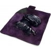 Sablio Plážová deka BLACK PANTHER z profilu Fialový mlhavý 200x140