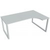 Pracovný stôl UNI O, ergo, ľavý, 180x75,5x120 cm, sivá/sivá Pracovný stôl UNI O, ergo, ľavý, 180x75,5x120 cm, sivá/sivá