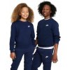 Dievčenské mikiny Nike Kids Sportswear Club Fleece - midnight navy/white - Modrý (M) Dievčenské mikiny Nike Kids Sportswear Club Fleece - midnight navy/white - Modrý (M)