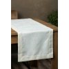 Takoy Behúň na stôl krémový 40x200 cm LILIAN s jemným vzorom listov z tkaniny prepletenej zlatou niťou s elegantnou dvojitou lištou-HF-391236 | 40 x 200 cm Takoy Behúň na stôl krémový 40x200 cm LILIAN s jemným vzorom listov z tkaniny prepletenej zlatou niťou s elegantnou dvojitou lištou-HF-391236 | 40 x 200 cm