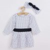 NEW BABY Dojčenské bavlnené šatôčky s čelenkou Teresa II 100% bavlna 80 (9-12m)