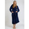 Dámsky huňatý župan Diana dlhý tmavomodrý L Dámsky huňatý župan Diana dlhý tmavomodrý L