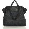 Mazzini Marco Čierna pletená shopper kabelka Mazzini Marco Čierna pletená shopper kabelka