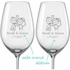 Svadobné poháre na víno Šťastní novomanželia, 2 ks Svadobné poháre na víno Šťastní novomanželia, 2 ks