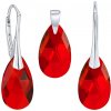 Stříbrný set se Swarovski® Crystals kapka červená LSW187s Stříbrný set se Swarovski® Crystals kapka červená LSW187s
