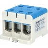 ELEMAN Svorka univerzálna trojitá UK 150/3 N, 320A, 3x150mm2 1pól., AL/CU, krytá, modrá, na DIN a Montážnu dosku ELEMAN Svorka univerzálna trojitá UK 150/3 N, 320A, 3x150mm2 1pól., AL/CU, krytá, modrá, na DIN a Montážnu dosku