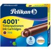 Pelikan 4001 standard - atramentová náplň - 6 ks - nevymazateľný atrament - briliantná-hnedá Pelikan 4001 standard - atramentová náplň - 6 ks - nevymazateľný atrament - briliantná-hnedá