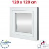 OKNA-HNED.SK Plastové okno 120x120 cm (1200x1200 mm) biele otváravé aj sklopné ľavé OKNA-HNED.SK Plastové okno 120x120 cm (1200x1200 mm) biele otváravé aj sklopné ľavé