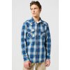 Wrangler pánska košeľa Western shirt in buffalo indigo 112357251 modrá