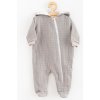 Dojčenský mušelínový overal s kapucňou New Baby Comfort clothes sivá 80 (9-12m) Dojčenský mušelínový overal s kapucňou New Baby Comfort clothes sivá 80 (9-12m)