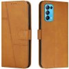 Peňaženkové kožené puzdro STITCHING na Oppo Reno 5 5G - Žltá Peňaženkové kožené puzdro STITCHING na Oppo Reno 5 5G - Žltá
