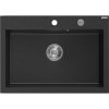 MEXEN MEXEN - Elix granitový drez 1-miska 700 x 500 mm, čierna/strieborná metalík, sifón chróm 6526701005-73 MEXEN MEXEN - Elix granitový drez 1-miska 700 x 500 mm, čierna/strieborná metalík, sifón chróm 6526701005-73