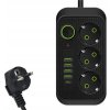 Napájacia lišta Predlžovací Kábel Sieť 2 m F09U 3 Zásuvky 5 x USB nabíjačka Napájacia lišta Predlžovací Kábel Sieť 2 m F09U 3 Zásuvky 5 x USB nabíjačka