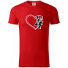 Nemecký ovčiak v srdci - Tričko z organickej bavlny - XL ( Červená ) Nemecký ovčiak v srdci - Tričko z organickej bavlny - XL ( Červená )