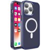 AppleMix Apple iPhone 15 Pro - Podpora MagSafe plast / silikón - tmavomodré