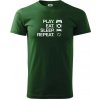 Play Eat Sleep Repeat game - Tričko extra veľké (5-8XL) - 5XL ( Fľaškovozelená ) Play Eat Sleep Repeat game - Tričko extra veľké (5-8XL) - 5XL ( Fľaškovozelená )