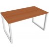 Hobis Pracovný stôl UNI O, 140x75,5x80 cm, čerešňa/biela Hobis Pracovný stôl UNI O, 140x75,5x80 cm, čerešňa/biela