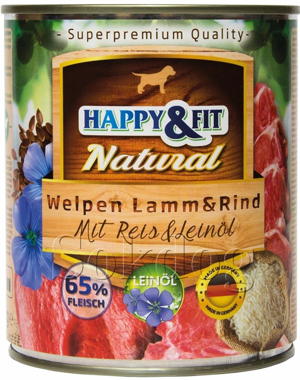 Happy & Fit Natural Junior jahna hovedz.ryža a lanový olej 0,8 kg