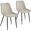 tectake 404924 sada stoličiek monroe v zamatovom vzhľade - krémová, sada 2 ks tectake 404924 sada stoličiek monroe v zamatovom vzhľade - krémová, sada 2 ks