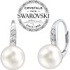 Silvego SILVEGO strieborné náušnice s bielou perlou Swarovski ® Crystals - LPER0639 Silvego SILVEGO strieborné náušnice s bielou perlou Swarovski ® Crystals - LPER0639