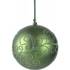 Vianočná guľa sklenená s ornamentami Ø 20 cm zelená Vianočná guľa sklenená s ornamentami Ø 20 cm zelená