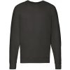 Mikina pánska Fruit of the Loom Lightweight Raglan Sweat - čierna, XL Mikina pánska Fruit of the Loom Lightweight Raglan Sweat - čierna, XL