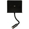 ACB A3836001N Nástenné svietidlo CALMA LED, 6W-3000K-630lm + 3W-3000K -285lm, CRI90, IP20, USB, čierna ACB A3836001N Nástenné svietidlo CALMA LED, 6W-3000K-630lm + 3W-3000K -285lm, CRI90, IP20, USB, čierna