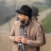 Pánsky vlnený klobúk - čierna-55 Pánsky vlnený klobúk - čierna-55