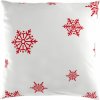 Kvalitex Vianočná obliečka na vankúš VLOČKY červené na bielom Varianta: 40x40cm Kvalitex Vianočná obliečka na vankúš VLOČKY červené na bielom Varianta: 40x40cm