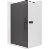 CERANO - Sprchová zástena Walk-in Onyx Cube Ľ/P - 8 mm - hranatá vzpera - čierna matná, grafitové sklo - 100x200 cm CERANO - Sprchová zástena Walk-in Onyx Cube Ľ/P - 8 mm - hranatá vzpera - čierna matná, grafitové sklo - 100x200 cm