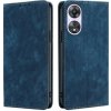 Peňaženkové kožené puzdro Brush na Oppo A58 5G - Modrá Peňaženkové kožené puzdro Brush na Oppo A58 5G - Modrá