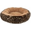 SOFT Edition okrúhle lôžko LEO s okrajom, ⌀ 50 cm, hnedá/leopardia SOFT Edition okrúhle lôžko LEO s okrajom, ⌀ 50 cm, hnedá/leopardia