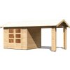 Drevený záhradný domček THERES 3 s prístavkom Lanitplast Drevený záhradný domček THERES 3 s prístavkom Lanitplast